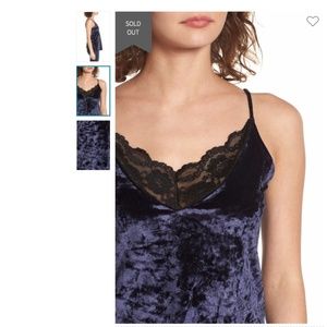 Nordstrom NWT Velvet Lace Tank Top - 90s Inspired